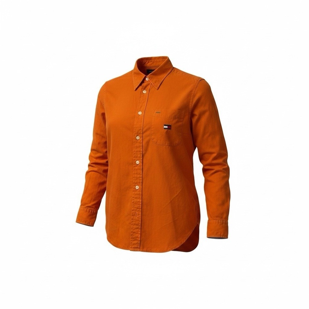 Vintage Tommy Hilfiger Button Up Shirt Women’s Size 4 Orange 90's